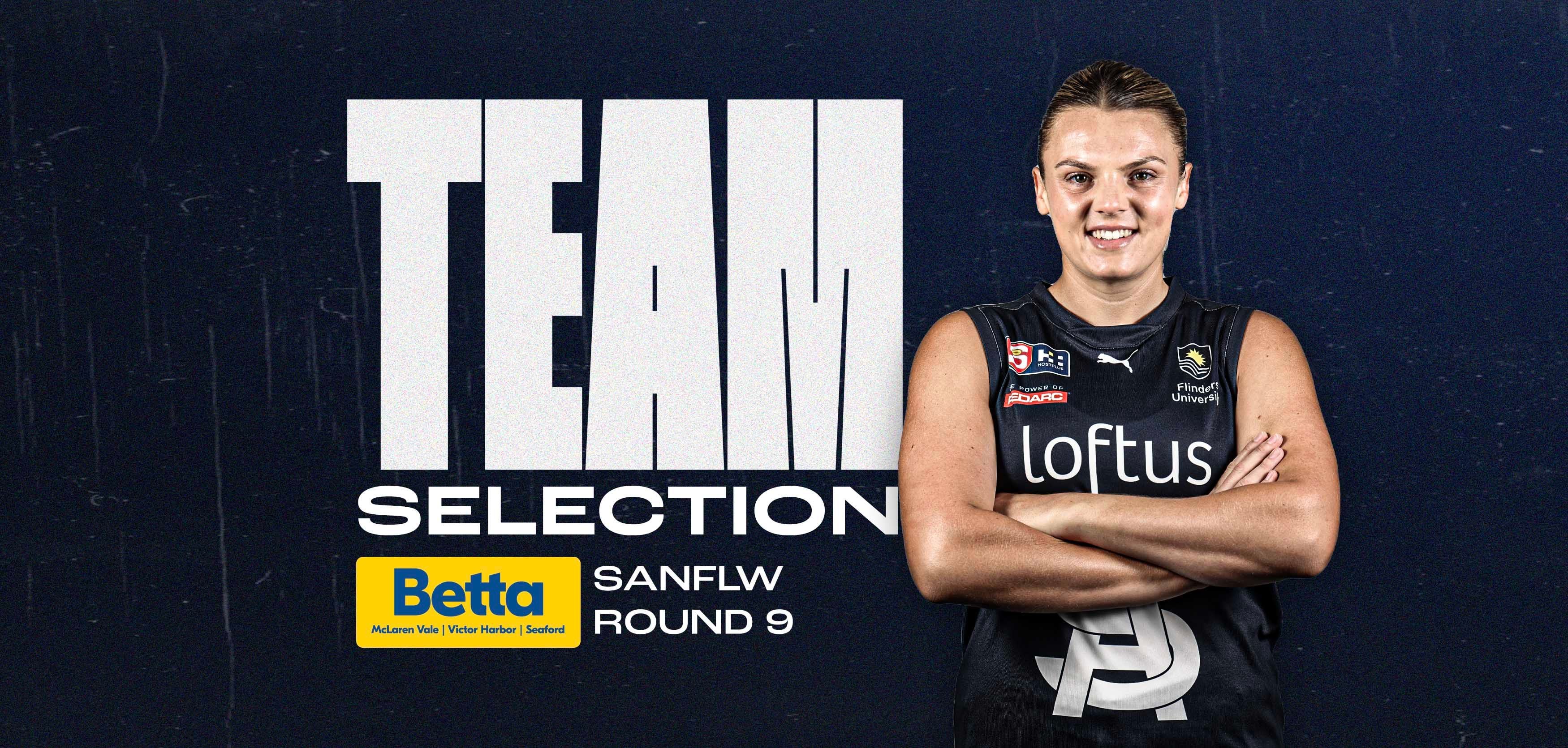 BETTA Team Selection: SANFLW Round 9 v Eagles BETTA Team Selection: SANFLW Round 9 v Eagles